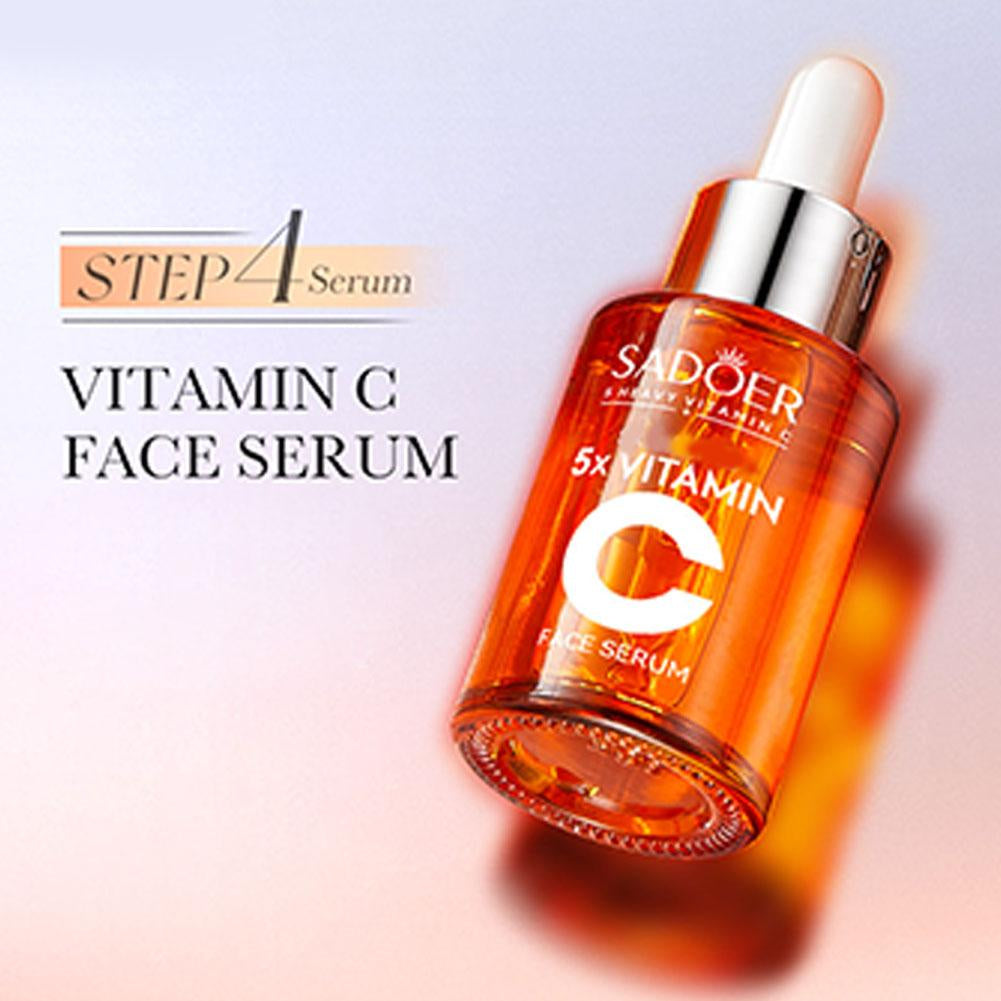 5x Vitamin C Skin Care Product Set Deep Hydration Moisturizing Nourish Fade Fine Lines Anti-aging Smooth Korean Skincare