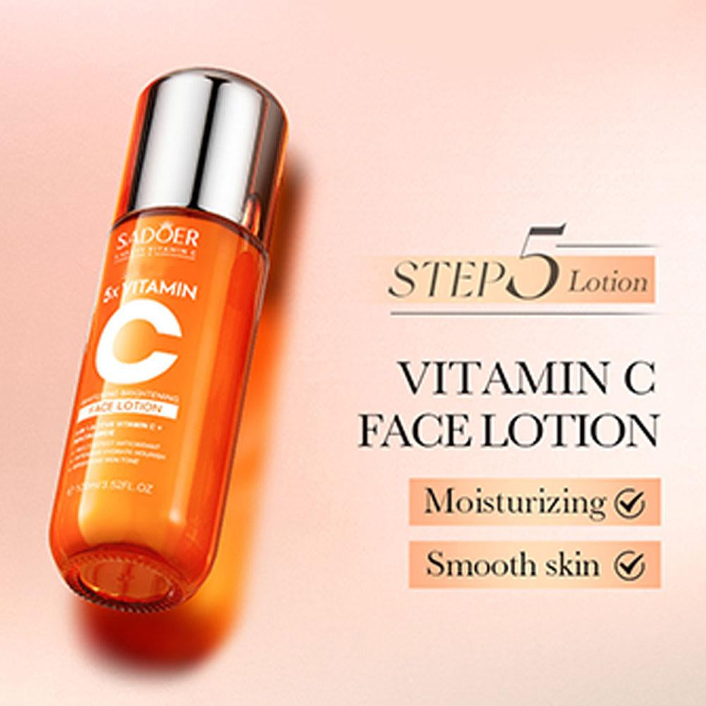 5x Vitamin C Skin Care Product Set Deep Hydration Moisturizing Nourish Fade Fine Lines Anti-aging Smooth Korean Skincare