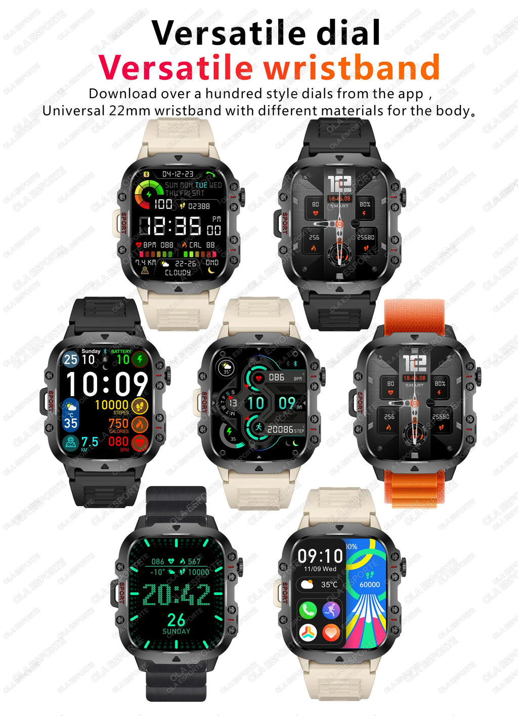 2025 Military Smartwatch GPS Men Flashlight Waterproof Outdoor Sports Tracker HD Bluetooth Calls Smart Watch New For Android IOS