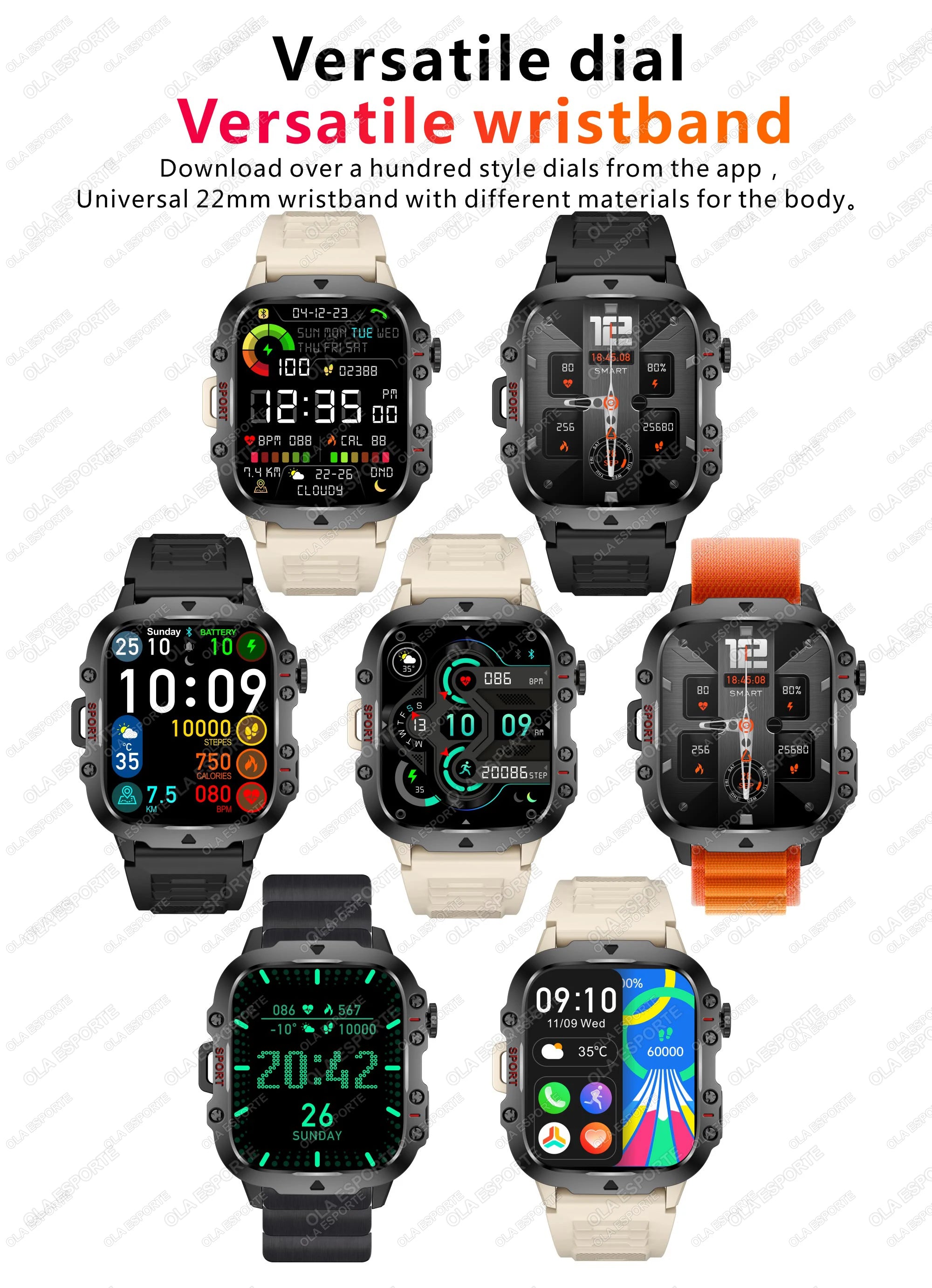 2025 Military Smartwatch GPS Men Flashlight Waterproof Outdoor Sports Tracker HD Bluetooth Calls Smart Watch New For Android IOS