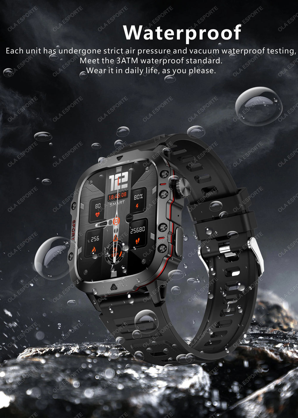 2025 Military Smartwatch GPS Men Flashlight Waterproof Outdoor Sports Tracker HD Bluetooth Calls Smart Watch New For Android IOS