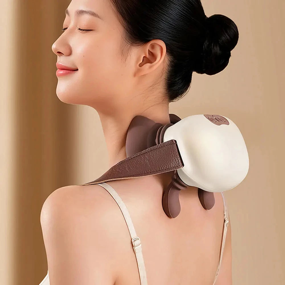 Neck Shoulder Massager Kneading Shiatsu Massager Shawl Kneading Spine Back Muscle Relaxer Trapezius Neck and Shoulder Massage