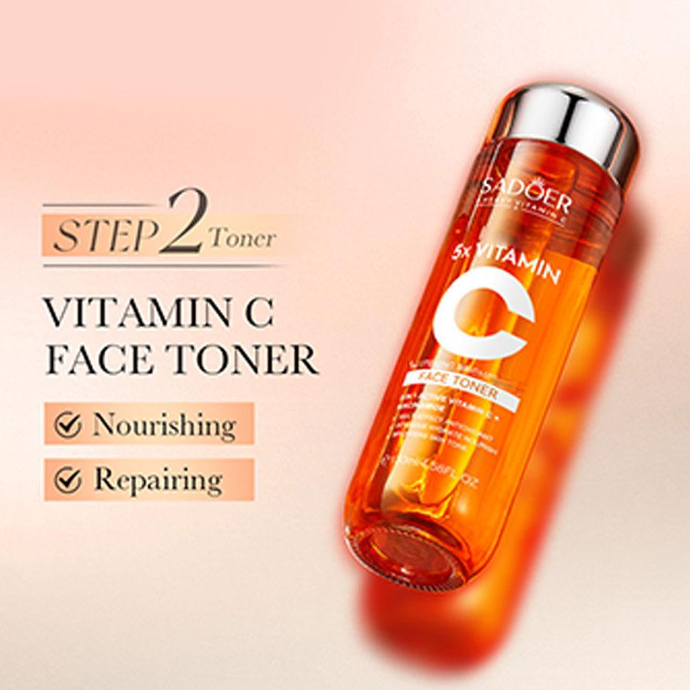 5x Vitamin C Skin Care Product Set Deep Hydration Moisturizing Nourish Fade Fine Lines Anti-aging Smooth Korean Skincare