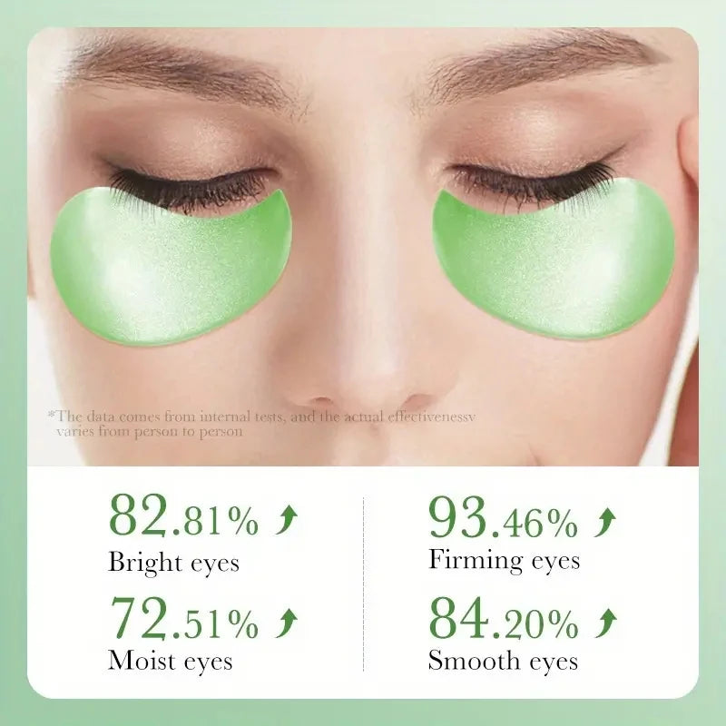 Aloe Vera Collagen Eye Mask - Hypoallergenic Alcohol-Free, Moisturizing Skin, Bright and Transparent Eye Mask Patches, Suitable for All Skin