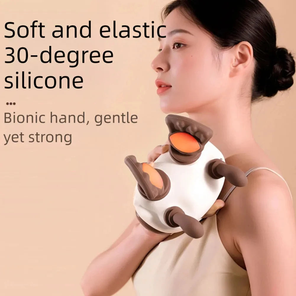Neck Shoulder Massager Kneading Shiatsu Massager Shawl Kneading Spine Back Muscle Relaxer Trapezius Neck and Shoulder Massage