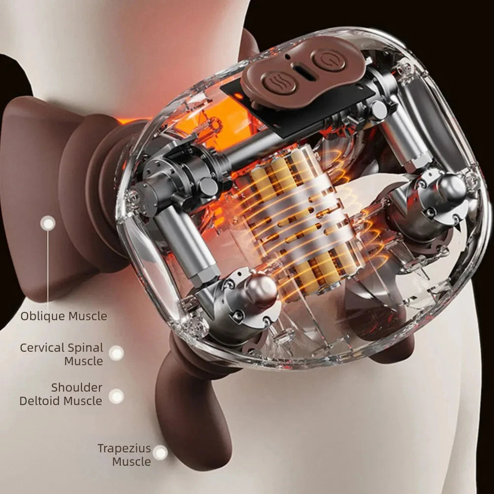 Neck Shoulder Massager Kneading Shiatsu Massager Shawl Kneading Spine Back Muscle Relaxer Trapezius Neck and Shoulder Massage