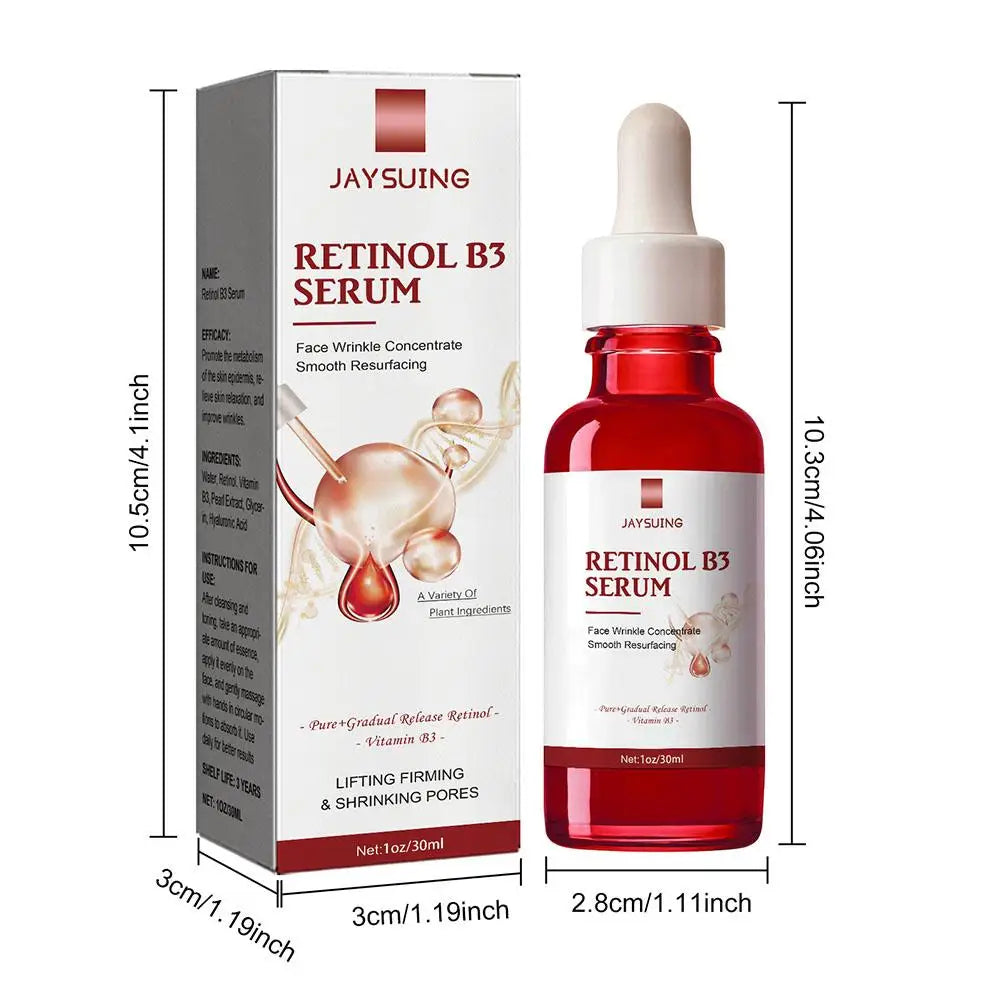 Retinol B3 Wrinkle Remover Face Serum Instant Firming Lifting Anti-Aging Liquid Fade Fine Lines Whitening Skin Care Product