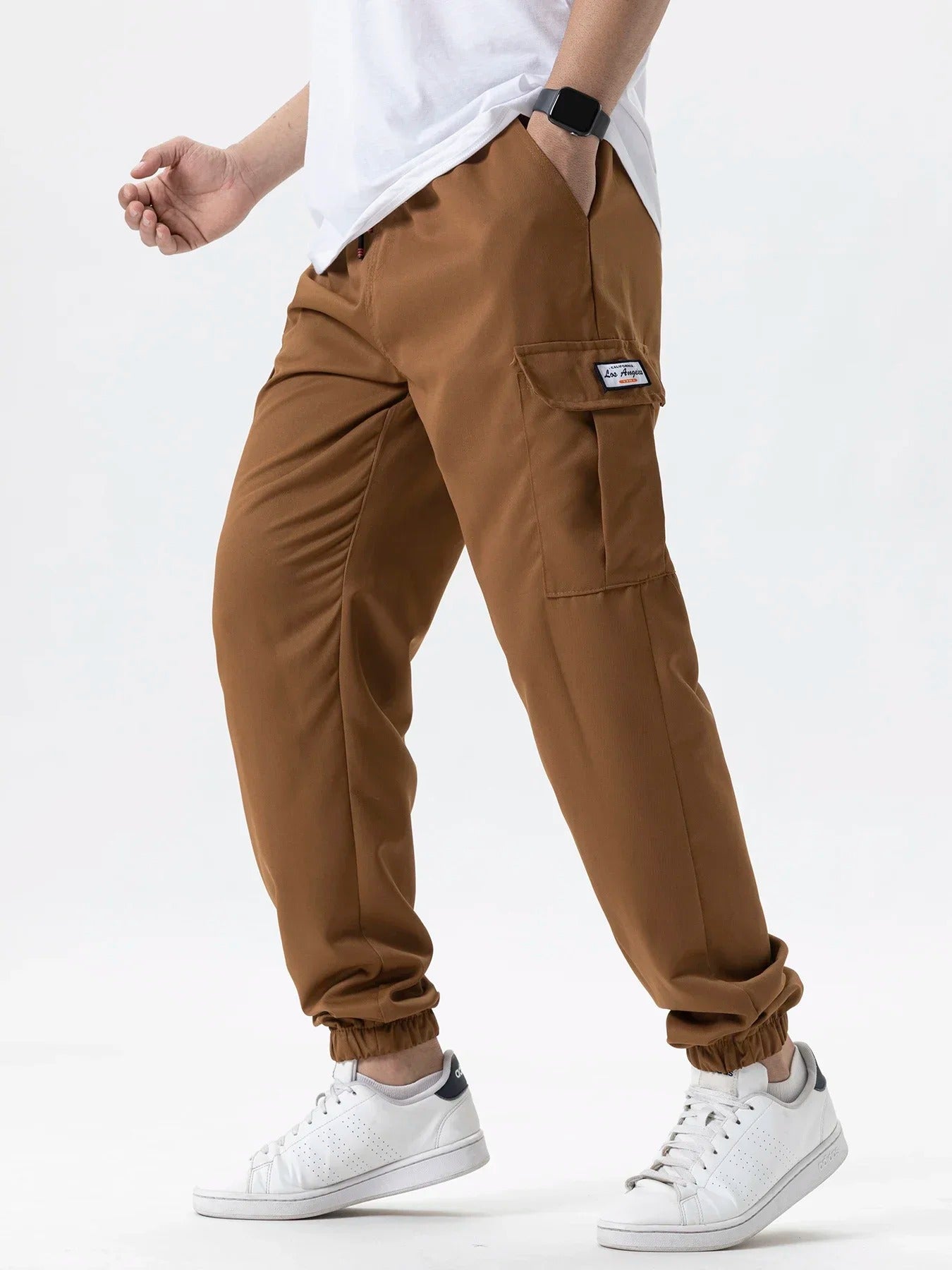 Men's Casual Cargo Sweatpants Spring/Autumn S-2XL Waist Drawstring Joggers Hiking Tactical Pants for Men with Pockets