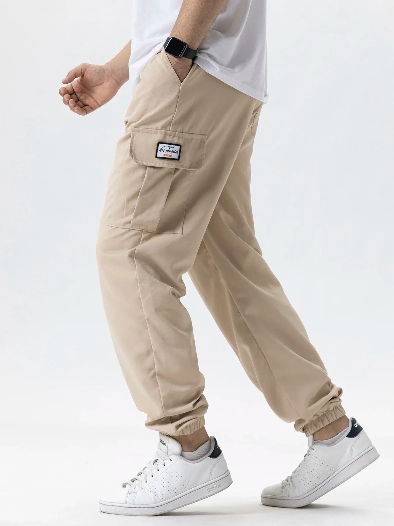 Men's Casual Cargo Sweatpants Spring/Autumn S-2XL Waist Drawstring Joggers Hiking Tactical Pants for Men with Pockets