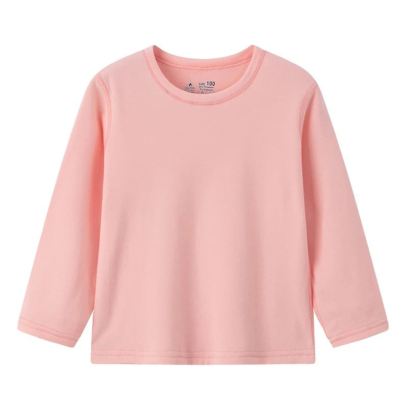 1/3/5 Pack Children's Solid Color Long Sleeve T-shirt Boys' Casual Joker bottoming shirt Girls' Comfortable Brothers and Sisters