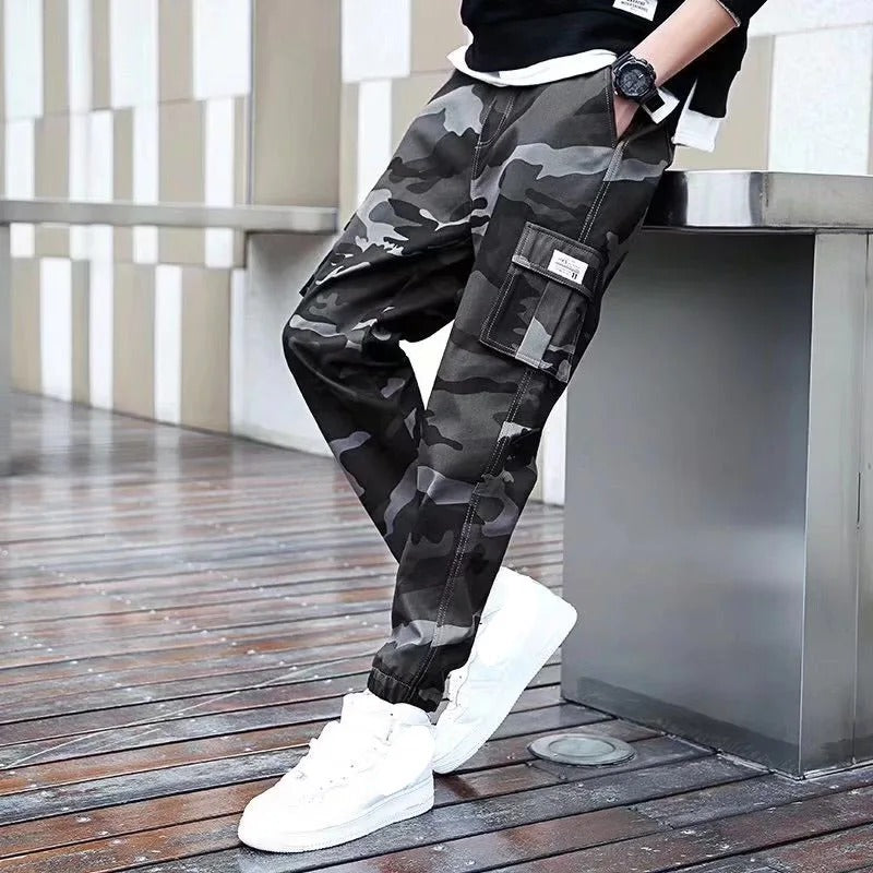 Streetwear Men's Multi Pockets Cargo Harem Pants Hip Hop Casual Male Track Pants Joggers Trousers Fashion Harajuku Men Pants