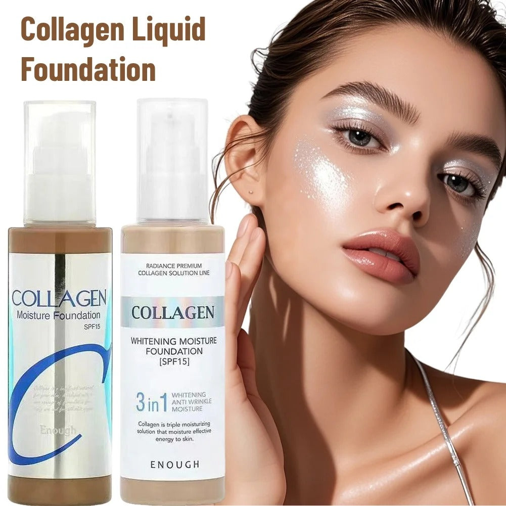 Collagen Liquid Foundation Long-lasting Moisturizing Non-cakey Nourishes The Skin Enhancing Elasticity Radiance Cosmetics