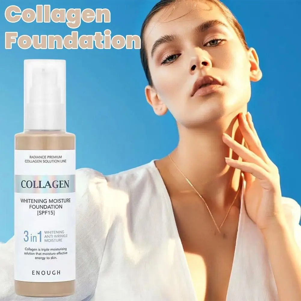 Collagen Liquid Foundation Long-lasting Moisturizing Non-cakey Nourishes The Skin Enhancing Elasticity Radiance Cosmetics