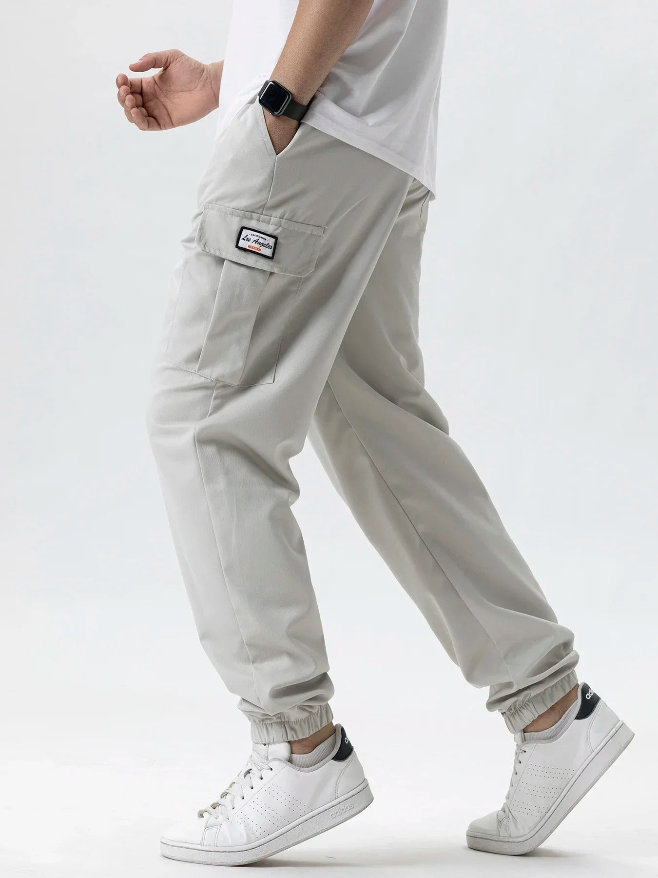 Men's Casual Cargo Sweatpants Spring/Autumn S-2XL Waist Drawstring Joggers Hiking Tactical Pants for Men with Pockets