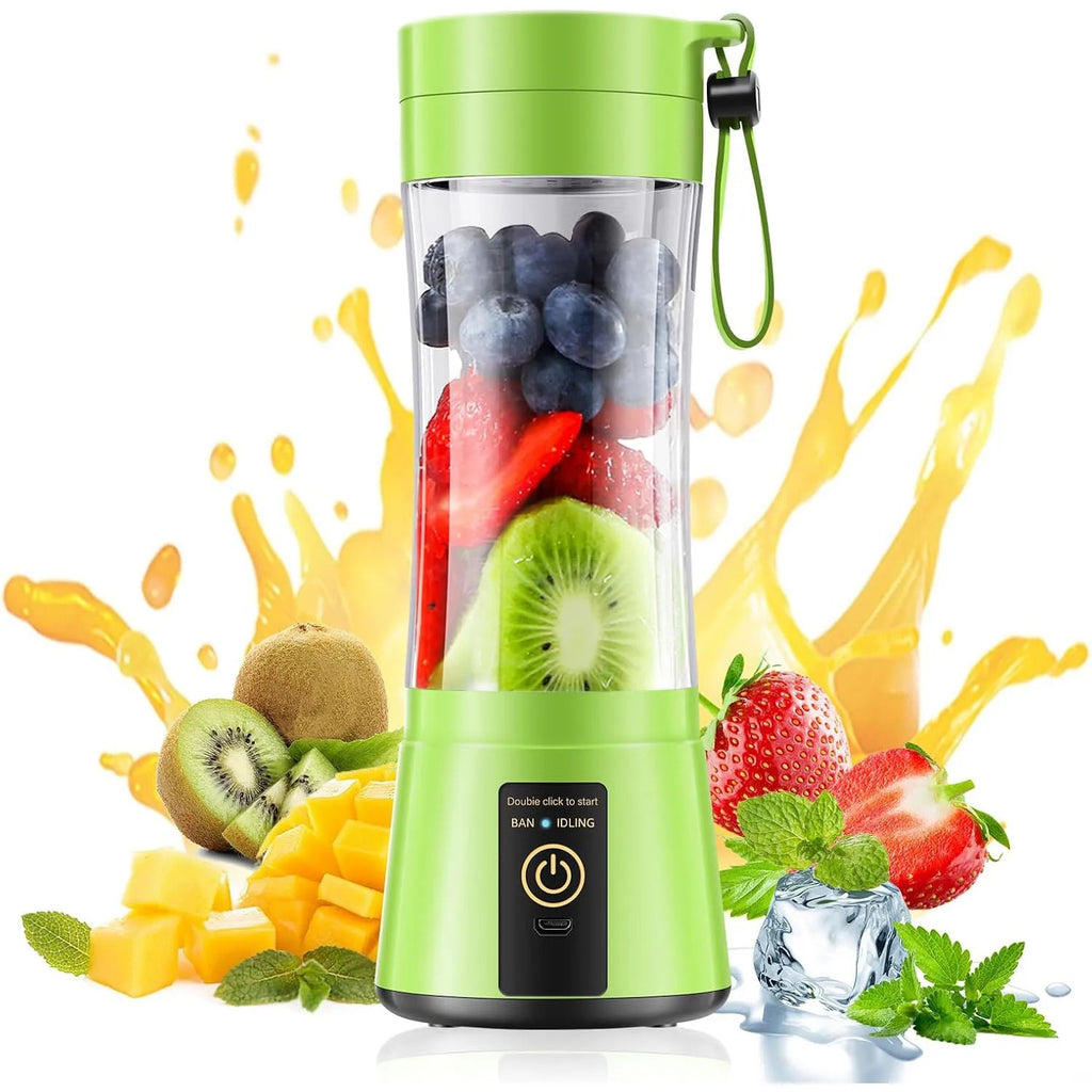 380ml Portable Electric Juicer Smoothie Blender USB Rechargeable Food Processor Mini Fruit Mixer for Travel Kitchen Workout