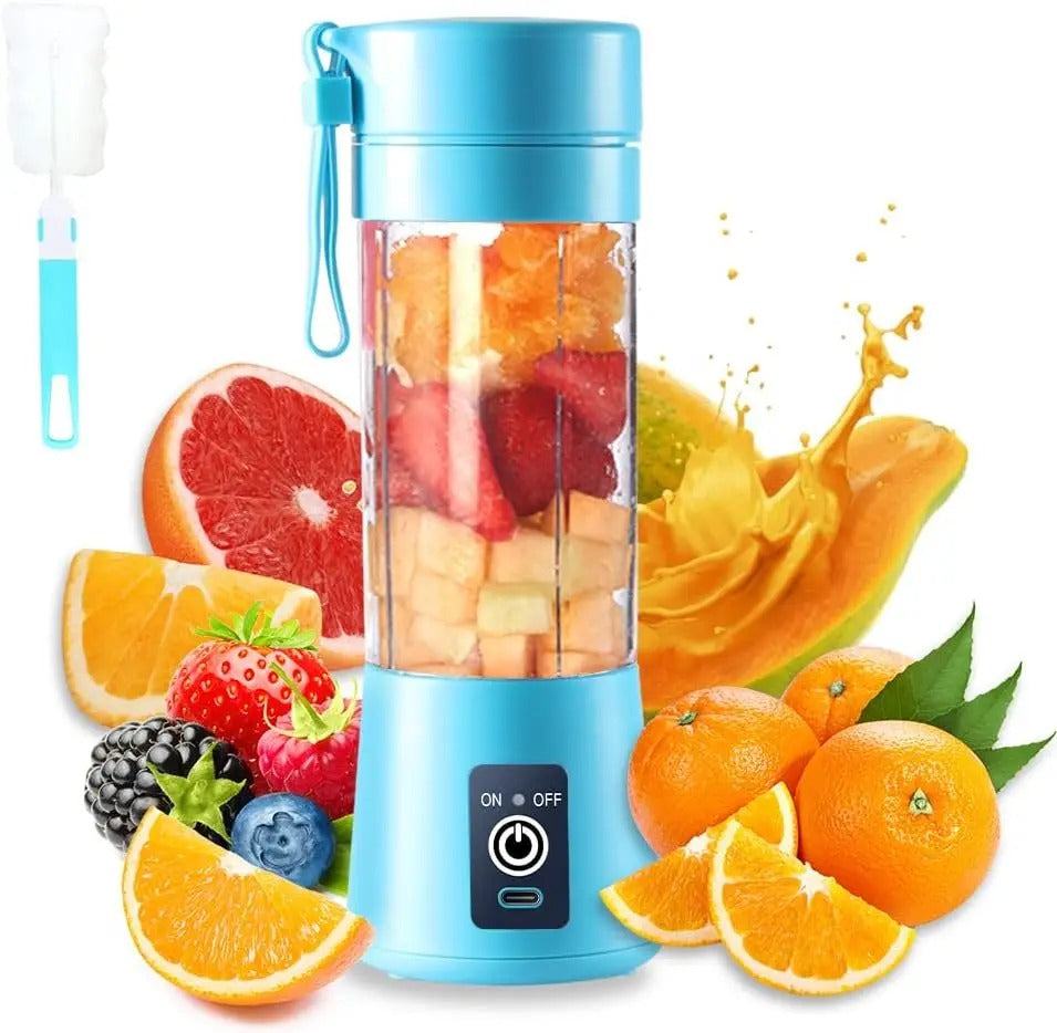 380ml Portable Electric Juicer Smoothie Blender USB Rechargeable Food Processor Mini Fruit Mixer for Travel Kitchen Workout